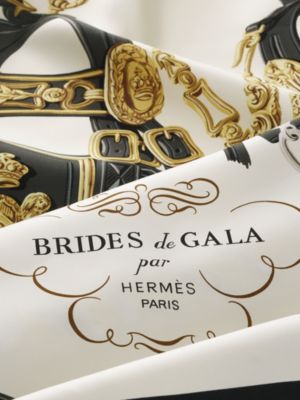 カレ 90 《ブリッド・ドゥ・ガラ》 - ブラック | Hermès - エルメス